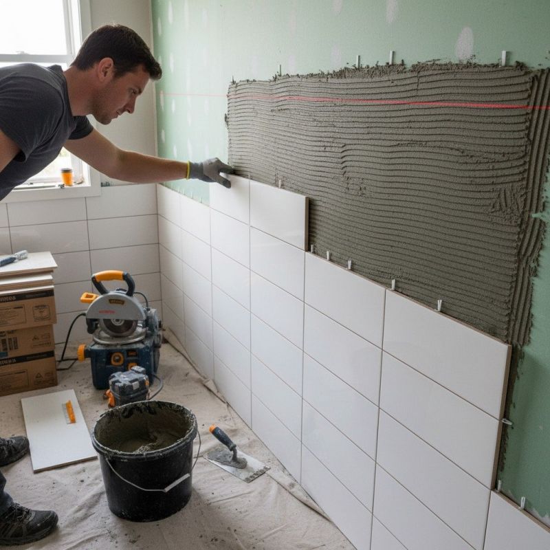 Glass Wall Tile Installation